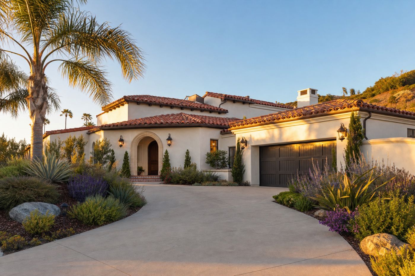 Southern California home at golden hour